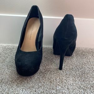 Black Suede Stilettos